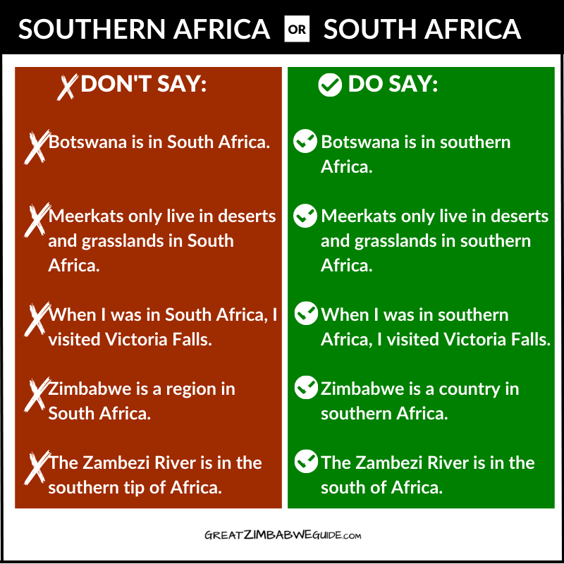 SOUTH AFRICA OR SOUTHERN AFRICA Common mistakes