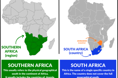 SOUTH AFRICA OR SOUTHERN AFRICA MAP