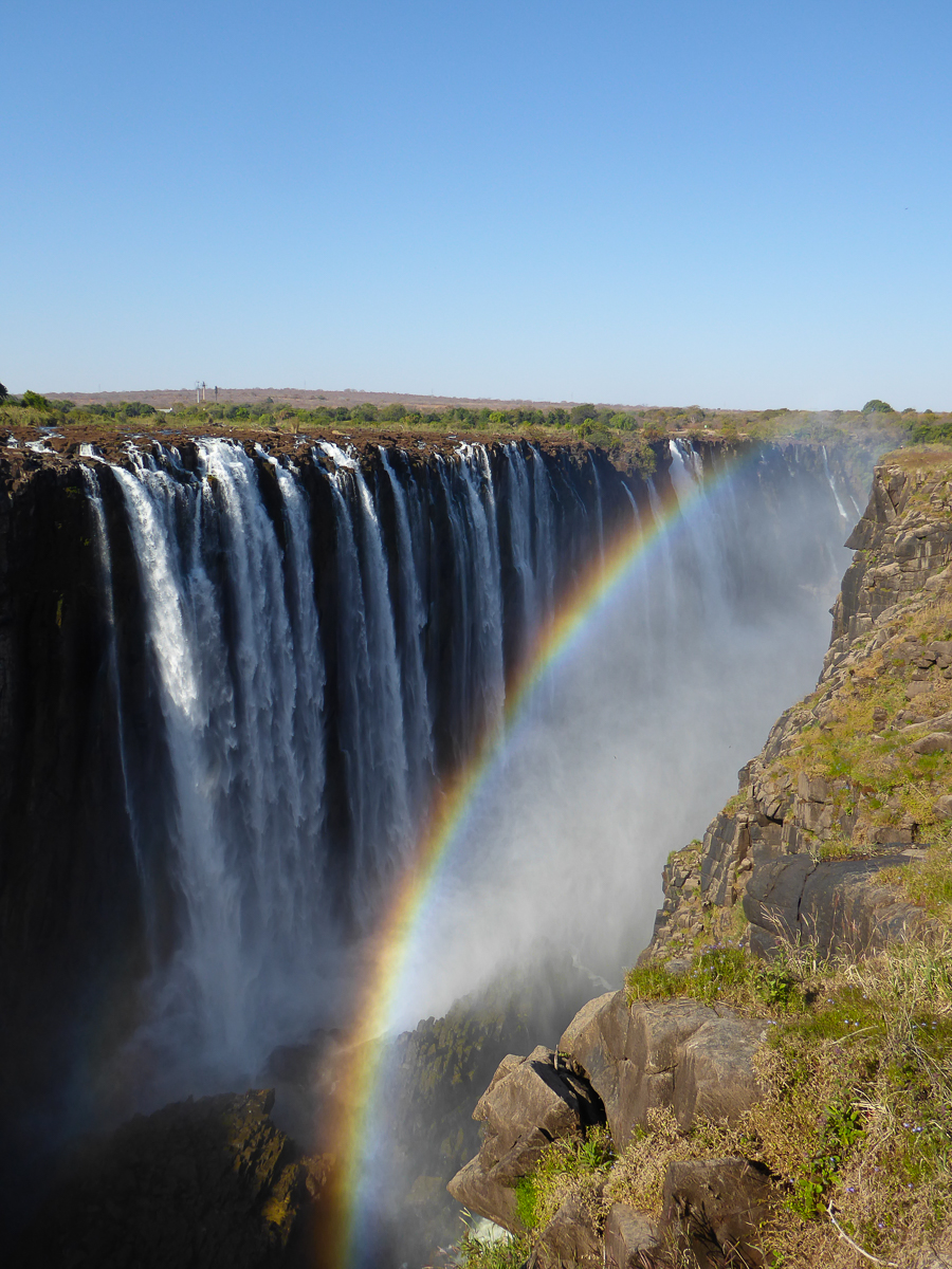 Victoria Falls rainbow view Zimbabwe Africa