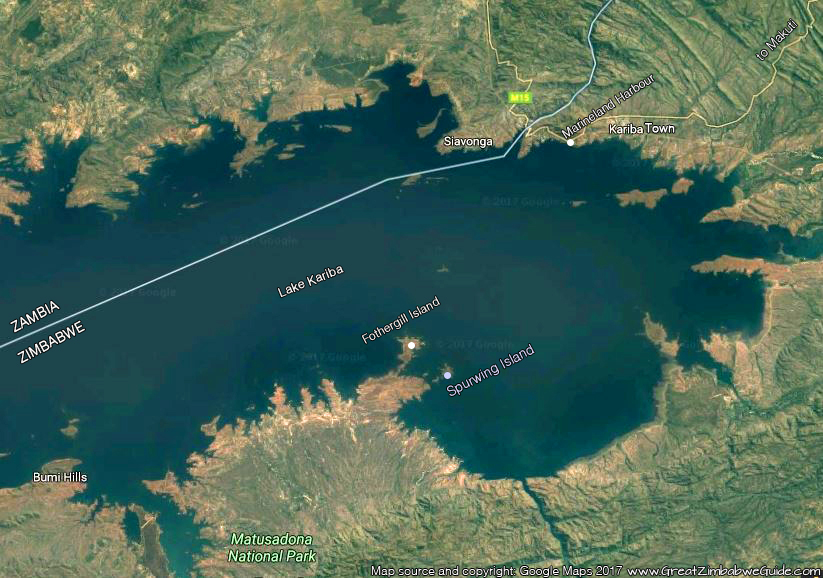 Map Spurwing Kariba Zimbabwe 