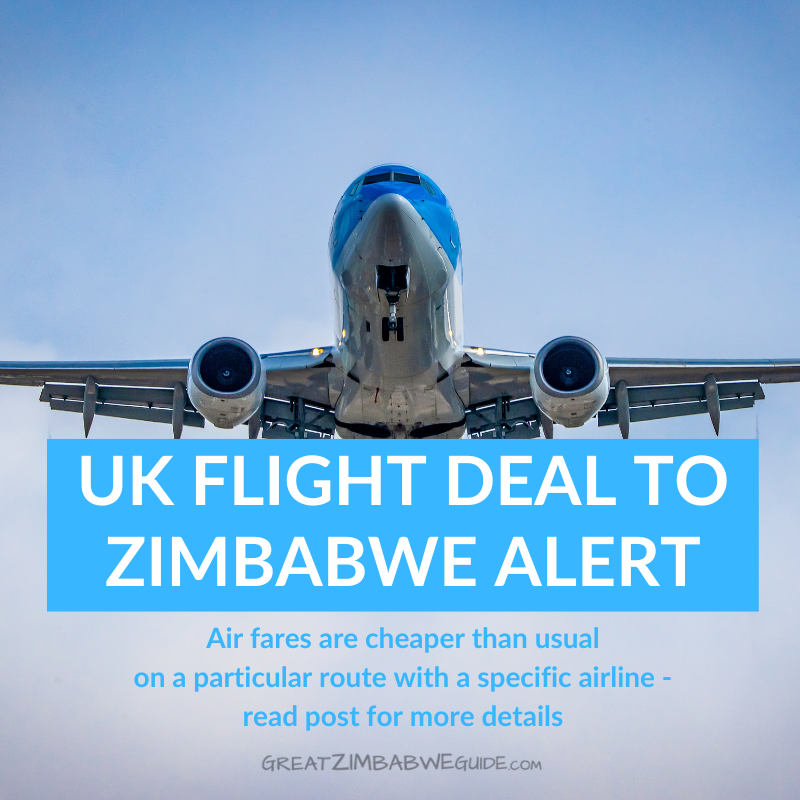 Flight deal alert UK to Zimbabwe