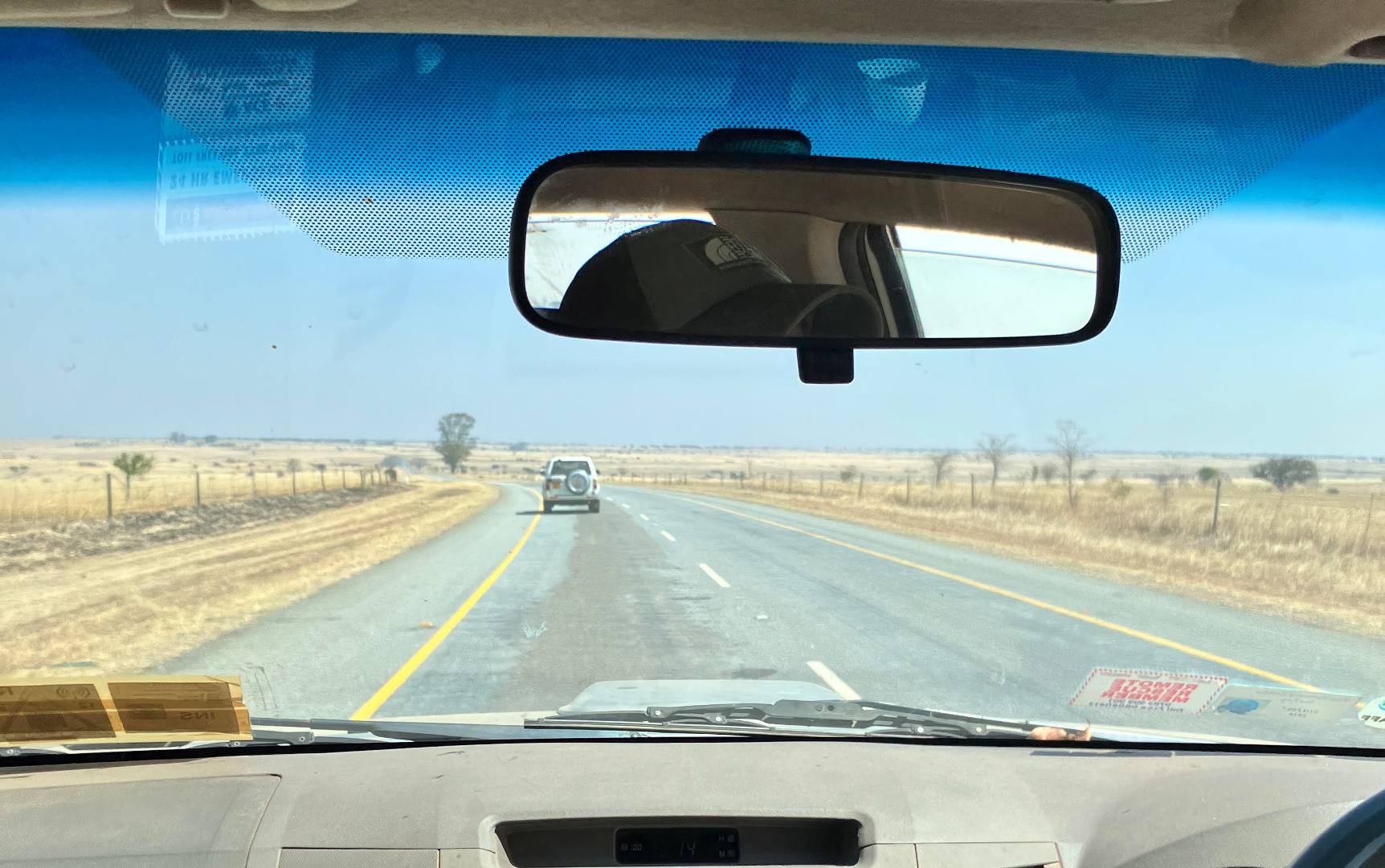 Car Drive Harare Bulawayo Road Zimbabwe