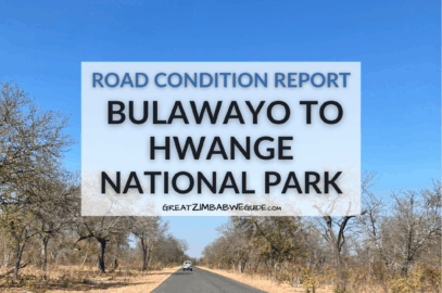 Road conditions between Bulawayo and Hwange National Park