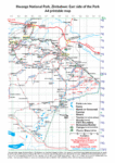 Hwange National Park Zimbabwe Map A4 PRINTABLE road PNG 1